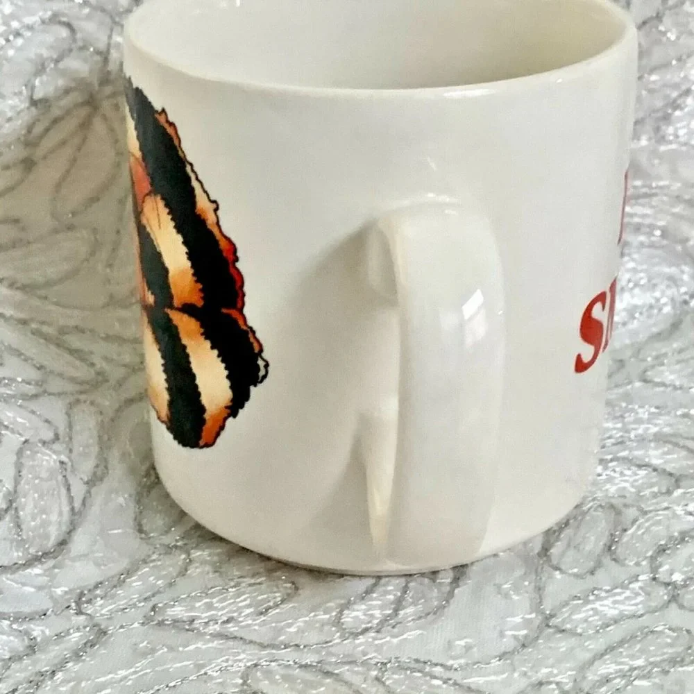 Vintage Coffee Mug Cheshire Cat Keep Smiling